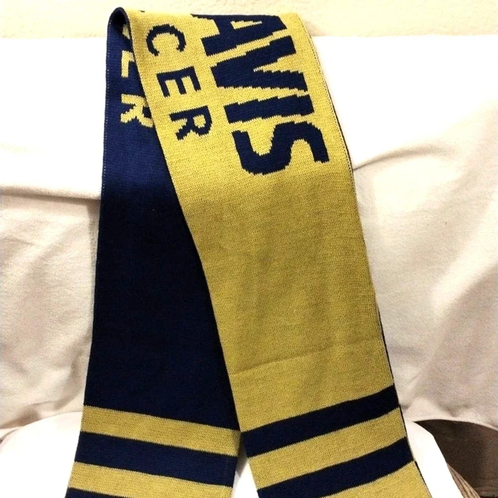 UC‎ Davis Soccer Scarf Blue & Gold UNISEX Fringed Scarf University of California